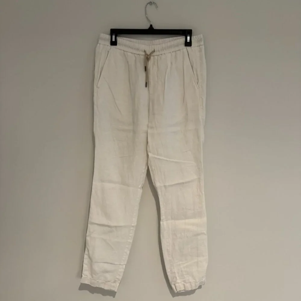 Boggi White Linen Pants Size Small Like New